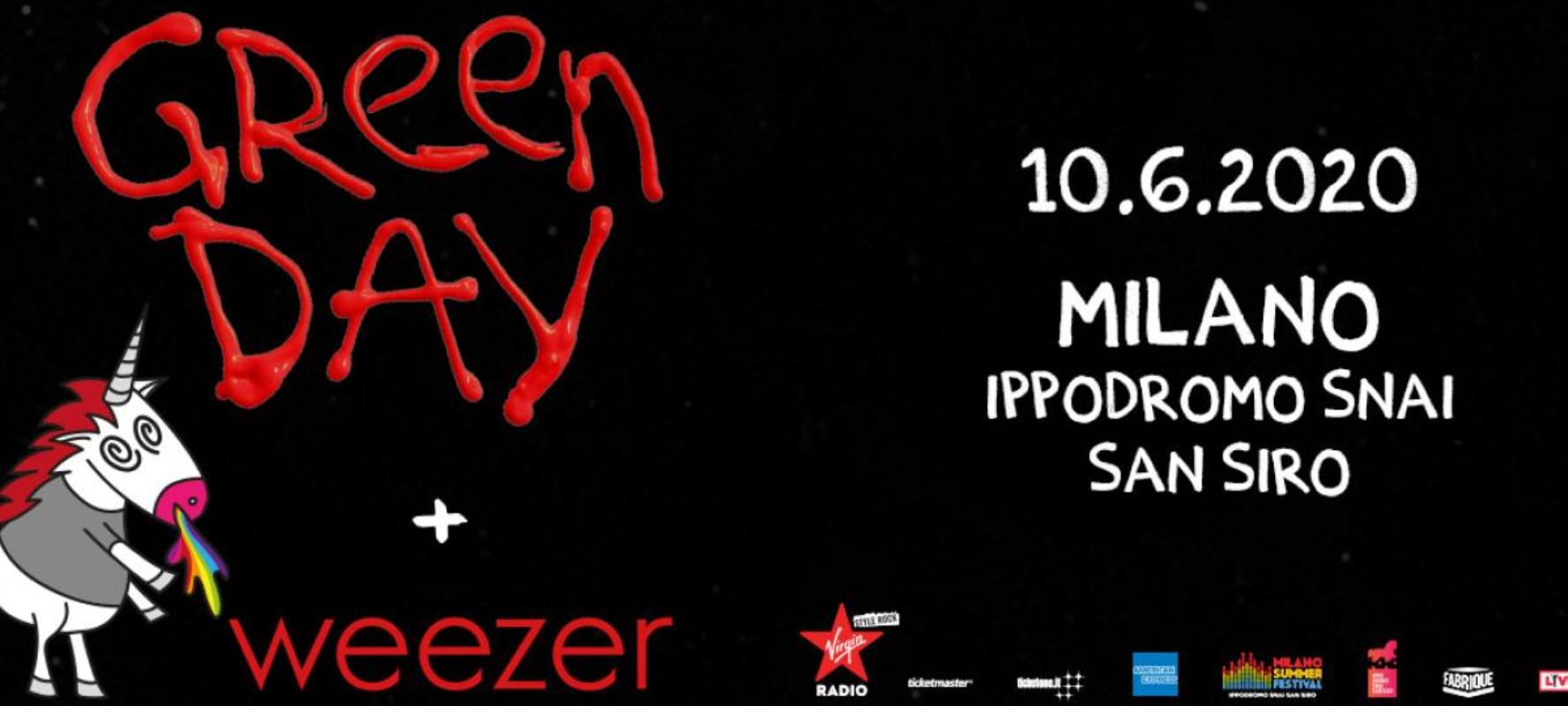 Green Day e Weezer in Italia, 10 giugno 2020, Milano